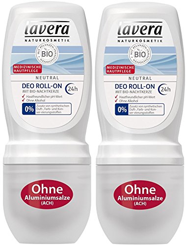 lavera Deo Roll On Neutral 24h - Bio Nachtkerze & Jojoba - 2 x 50ml