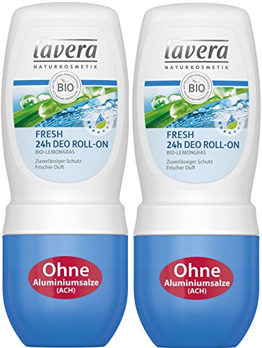 lavera Deo Roll On Fresh 24h - Deodorant ohne Aluminium 2 x 50ml