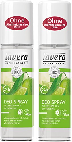 lavera Deospray Bio Limone 24h - Deodorant ohne Aluminium 2 x 75ml