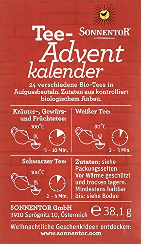 Sonnentor Tee-Adventkalender Edition 2015-2017 bio, Aufgussbeutel 24 Stck, 1er Pack (1 x 38 g) - 3