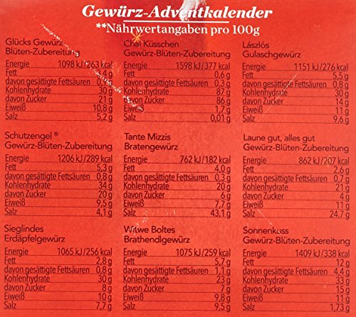 Sonnentor Gewürz-Adventskalender, 1er Pack (1 x 116 g) - Bio - 2