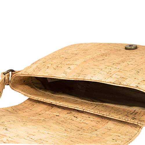 CorkLane Damen Saddle bag Korkleder vegan Handtasche Damen Tasche Kork natur - 4