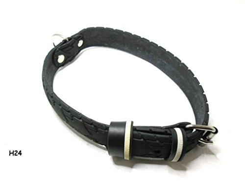 Upcycling-Hundehalsband aus Fahrradreifen - Umfang 46cm - 54cm