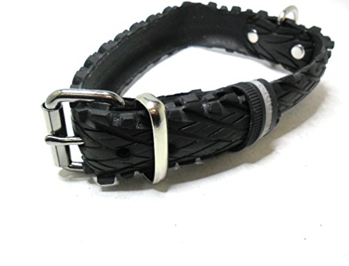 Handmade Hundehalsband aus Fahrradreifen (upcycling). Halsumfang von 42cm - 50cm. Robust ! - 2