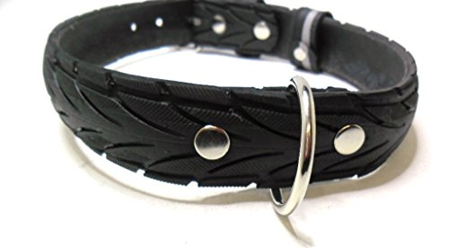Handmade Hundehalsband aus Fahrradreifen (upcycling). Halsumfang von 46cm - 54cm. - 3