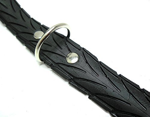 Handmade Hundehalsband aus Fahrradreifen (upcycling). Halsumfang von 46cm - 54cm. - 5