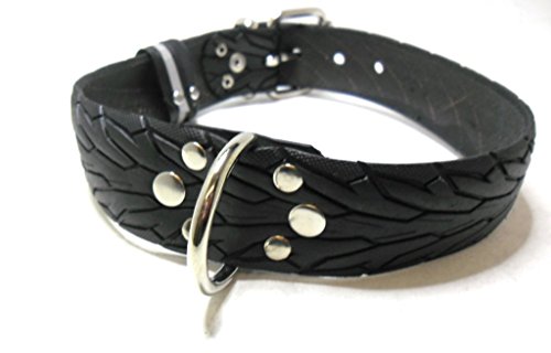 Handmade Hundehalsband aus Fahrradreifen (upcycling). Halsumfang von 48cm - 58cm. Robust ! - 3