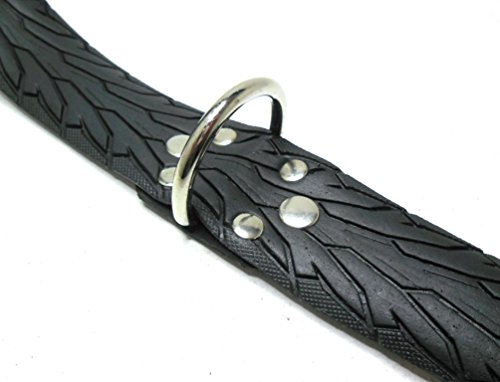 Handmade Hundehalsband aus Fahrradreifen (upcycling). Halsumfang von 48cm - 58cm. Robust ! - 6