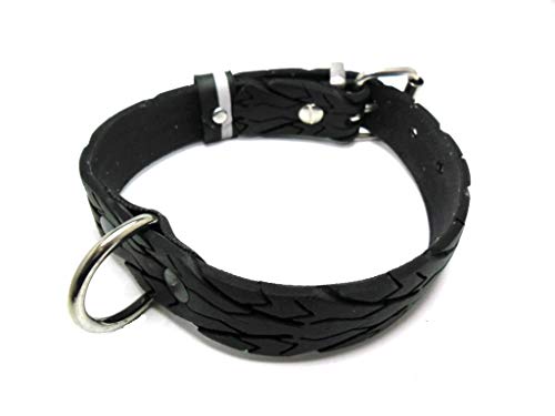 Handmade Hundehalsband aus Fahrradreifen (upcycling). Halsumfang 32cm - 40cm. - 2