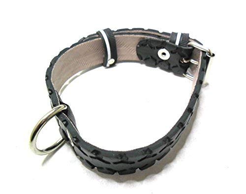 Handmade Hundehalsband aus Fahrradreifen (upcycling). Halsumfang 32cm - 40cm. - 6