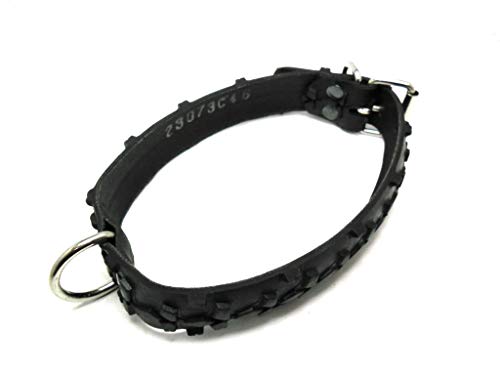 Handmade Hundehalsband aus Fahrradreifen (upcycling). Halsumfang von 40cm - 48cm. - 2