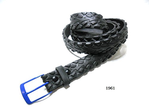 Reifengürtel für Damen alten Fahrradreifen - blaue Schnalle
