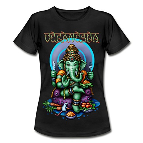 Veganesha Damen T-Shirt - Schwarz