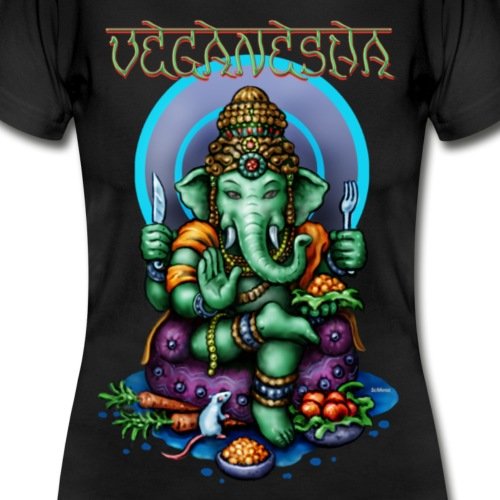 Spreadshirt Veganesha Frauen T-Shirt, XXL, Schwarz - 2