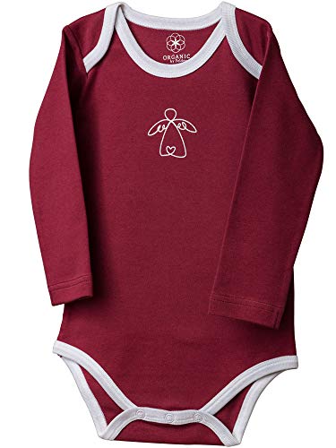 Langarm Baby-Body mit Schutzengel-Motiv - Rot (86/92)