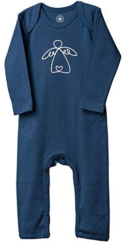 Unisex Strampler Overall - Schutzengel - Ozeanblau (86/92)