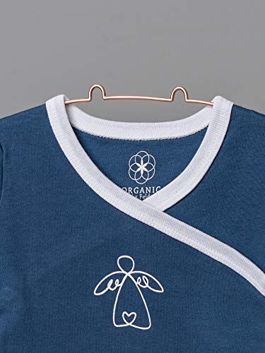 Organic by Feldman Unisex Baby Body Kurzarm Wickelbody aus Bio Baumwolle, GOTS Zertifiziert, Schutzengel Ozeanblau, (50/56) - 3