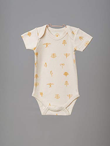 Organic by Feldman Unisex Baby Body Kurzarm aus Bio Baumwolle, GOTS Zertifiziert, Kraftgebender Wald, Natur (74/80) - 2