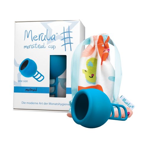 Merula Menstruationstasse - mermaid blau