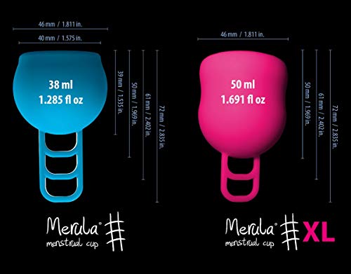 Merula Cup XL midnight (schwarz) - Die Menstruationstasse für die sehr starken Tage - 4