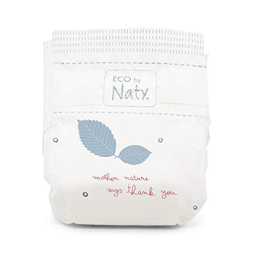NATY by Nature Babycare 8178358B Eco by Naty Premium Bio-Windeln für empfindliche Haut, Größe 1, 2-5kg, 4 Packungen à 25 Stück (100 Stück insgesamt), weiß - 3
