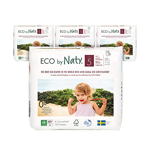 Naty by Nature Öko-Höschenwindeln, Größe 5,  (12-18 Kg), 4er Pack (4 x 20 Windeln) - 2