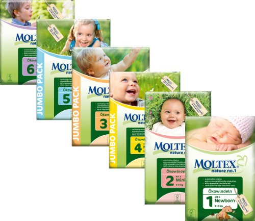 Moltex nature no.1 Ökowindeln Junior Jumbopack, 1er Pack (1 x 64 Stück) - 3