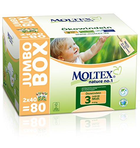 Moltex Nature no.1 Ökowindel Midi Jumbo, 80 Stück