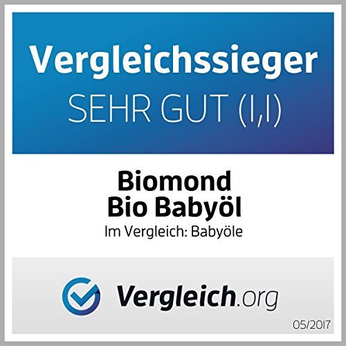 BIO Babyöl Oil BIOMOND TESTSIEGER, 200 ml, Glasspender / ohne Zusatzstoffe / 100% BIO / Naturkosmetik / entspannt und pflegt / von Hebammen empfohlen - 4