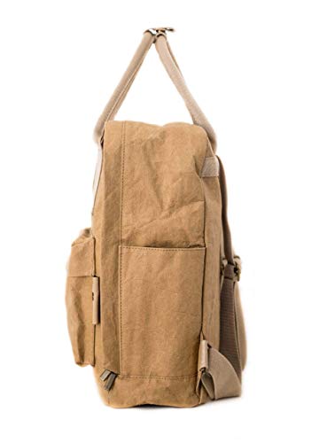PAPERO ® aus Kraft-Papier | 2 in 1 Handtaschen Rucksack | robust, wasserfest ultraminimalistisch -Lynx- ✅ Vegan nachhaltig ♻ Damen Kleiner Backpack Platz für Laptop| FSC® Zertifiziert |, Urban Style - 2