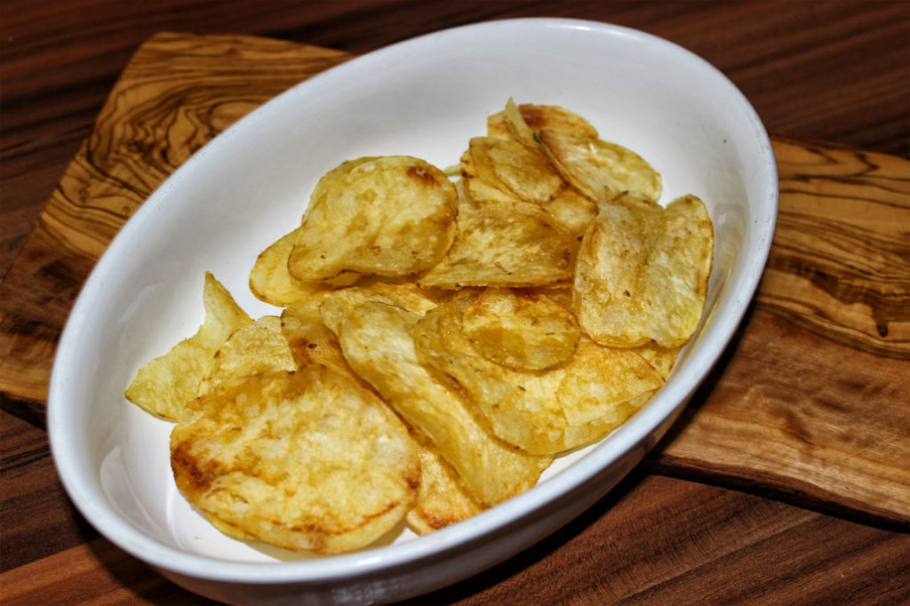 glutenfreie Kartoffelchips für Auflauf