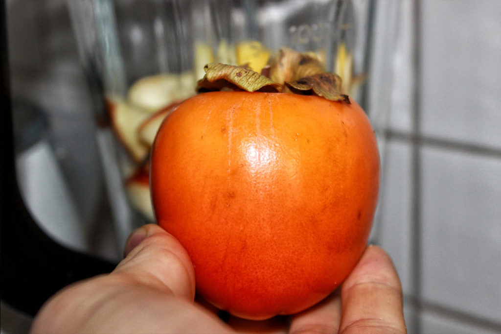 Apfel-Kakimus mit feiner Ingwer-Zimtnote - zuckerfrei, glutenfrei &amp; vegan