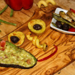 Mediterranes Ofengemüse mit Guacamole - vegan