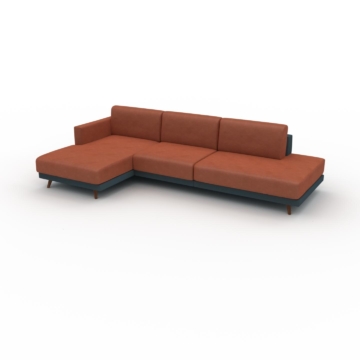 Ledersofa Cognac Veganes Leder - Elegantes, gemütliches Ledersofa: Hochwertige Qualität, einzigartiges Design - 293 x 75 x...