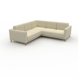 Ledersofa Cremeweiß Veganes Leder - Elegantes, gemütliches Ledersofa: Hochwertige Qualität, einzigartiges Design - 226 x 75...