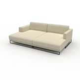 Ledersofa Cremeweiß Veganes Leder - Elegantes, gemütliches Ledersofa: Hochwertige Qualität, einzigartiges Design - 236 x 75...