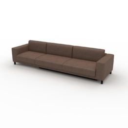 Ledersofa Kaffeebraun Veganes Leder - Elegantes, gemütliches Ledersofa: Hochwertige Qualität, einzigartiges Design - 328 x...