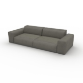 Ledersofa Kiesgrau Veganes Leder - Elegantes, gemütliches Ledersofa: Hochwertige Qualität, einzigartiges Design - 268 x 72 x...