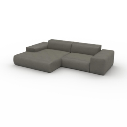 Ledersofa Kiesgrau Veganes Leder - Elegantes, gemütliches Ledersofa: Hochwertige Qualität, einzigartiges Design - 296 x 72 x...