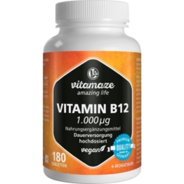 Vitamin B12 1.000 µg hochdosiert vegan T 180 St