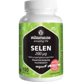 Selen 200 µg hochdosiert vegan Tabletten 180 St